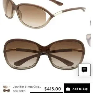Authentic Tom Ford Jennifer Sunglasses Celeb Favorite Tom Ford FT0008 JENNIFER Sunglasses Review - YouTube main image 3